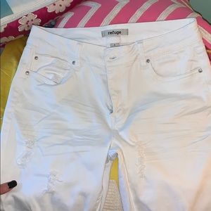 white ripped jeans
